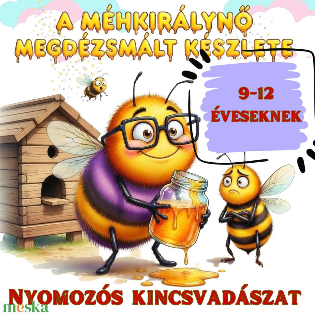 A méhkirálynő megdézsmált készlete - méhecskés kincsvadászat 9-12 éveseknek - játék & sport - készségfejlesztő és logikai játék - logikai játékok - Meska.hu
