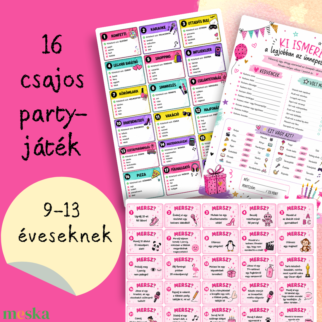 Szülinapi játékok lányoknak - játék & sport - készségfejlesztő és logikai játék - logikai játékok - Meska.hu