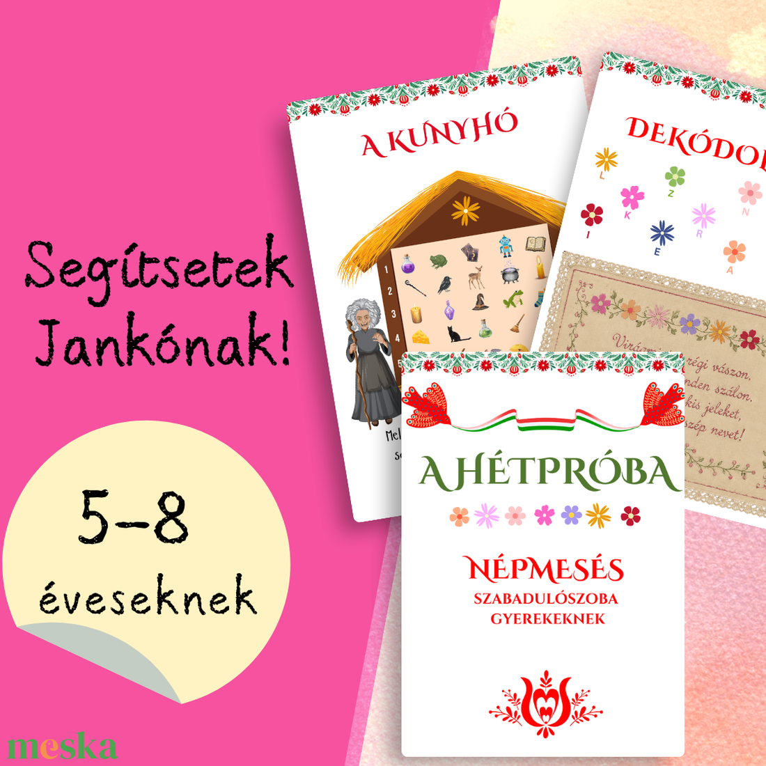 A Hétpróba - magyar népmesés szabadulószoba kicsiknek - játék & sport - készségfejlesztő és logikai játék - logikai játékok - Meska.hu