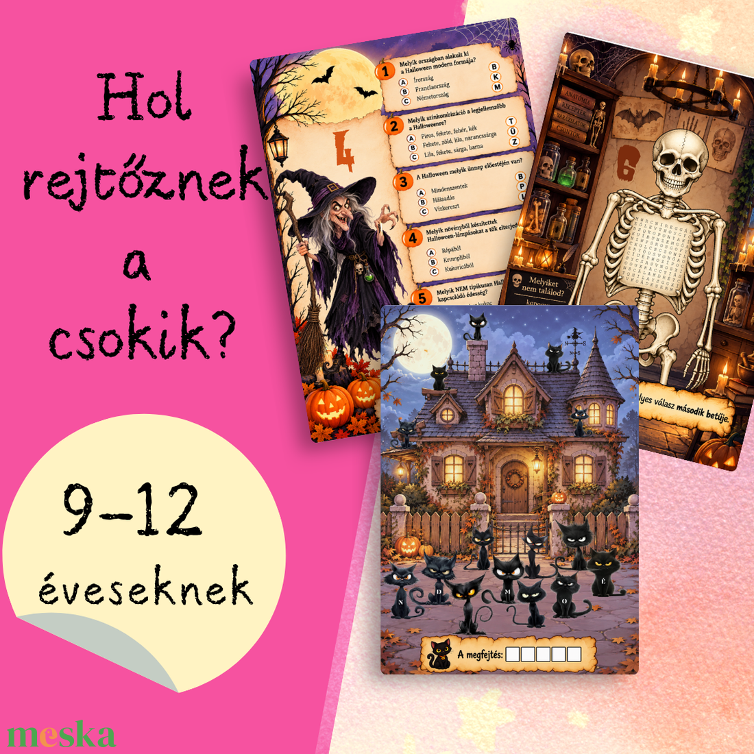 Halloween csokivadászat gyerekeknek 2 - otthon & életmód - dekoráció - halloween - halloweeni meghívó, képeslap, ajándékkísérő - Meska.hu