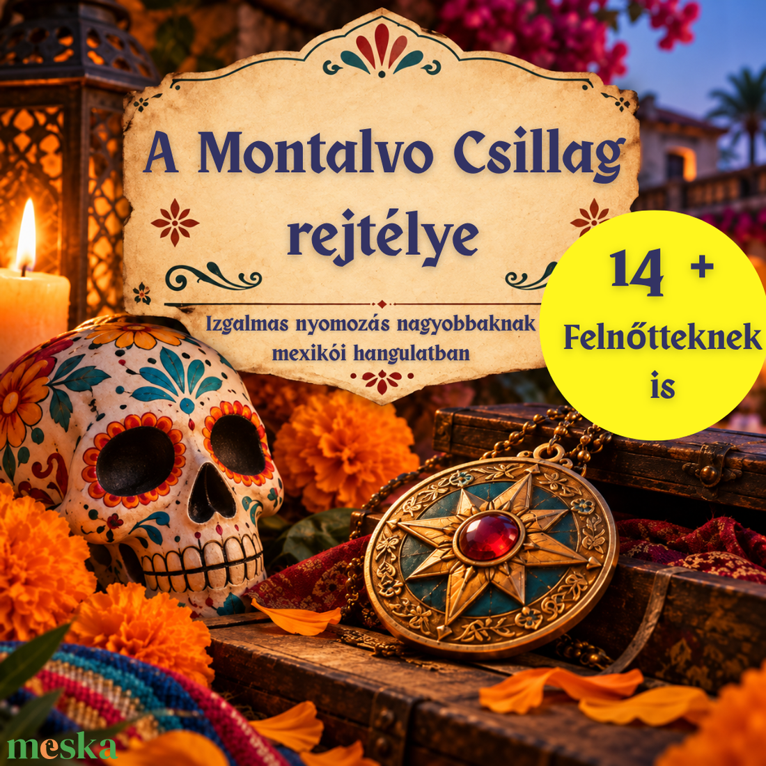  A Montalvo Csillag rejtélye 14+ éveseknek - otthon & életmód - dekoráció - halloween - halloweeni meghívó, képeslap, ajándékkísérő - Meska.hu