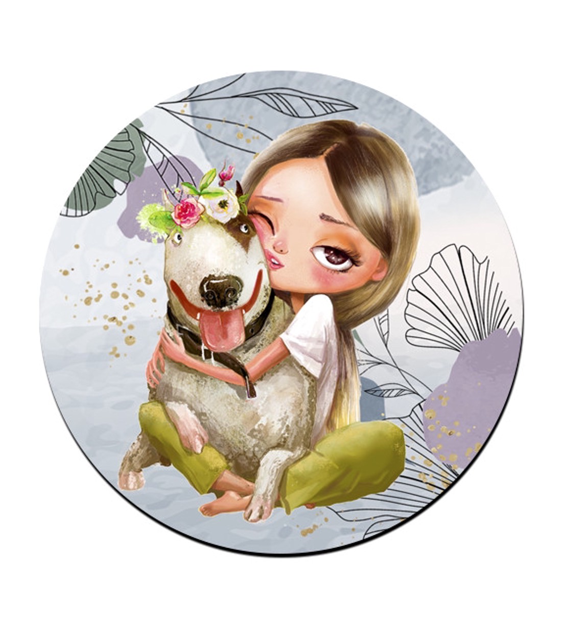 Én és a kutyám mintás bögre alátét -  - Meska.hu