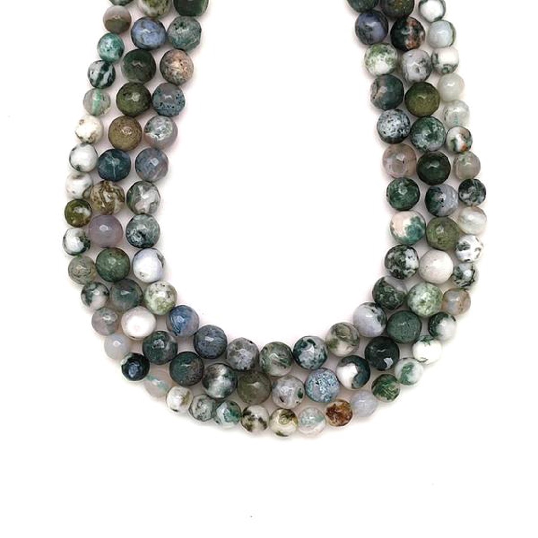 Achát fa fazettált golyó 8mm  ékszerkészítő alapanyag (füzér) - kellékek & szerszámok - ásvány alapanyag - ásványfüzér - Meska.hu