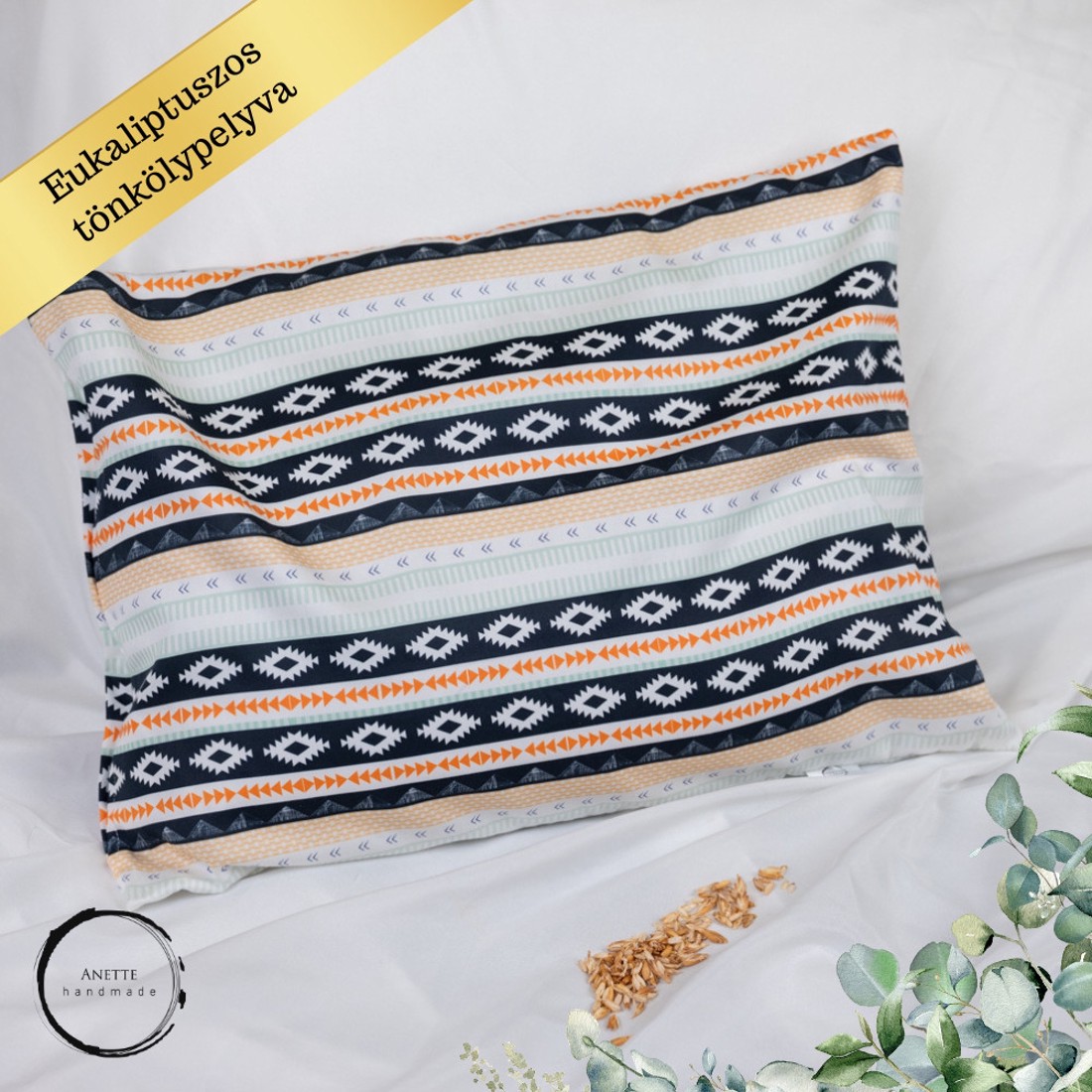 Indián eukaliptuszos tönkölypelyva gyógypárna prémium (40*50cm) - szépségápolás - egészségmegőrzési kellékek - gyógynövénypárna - Meska.hu