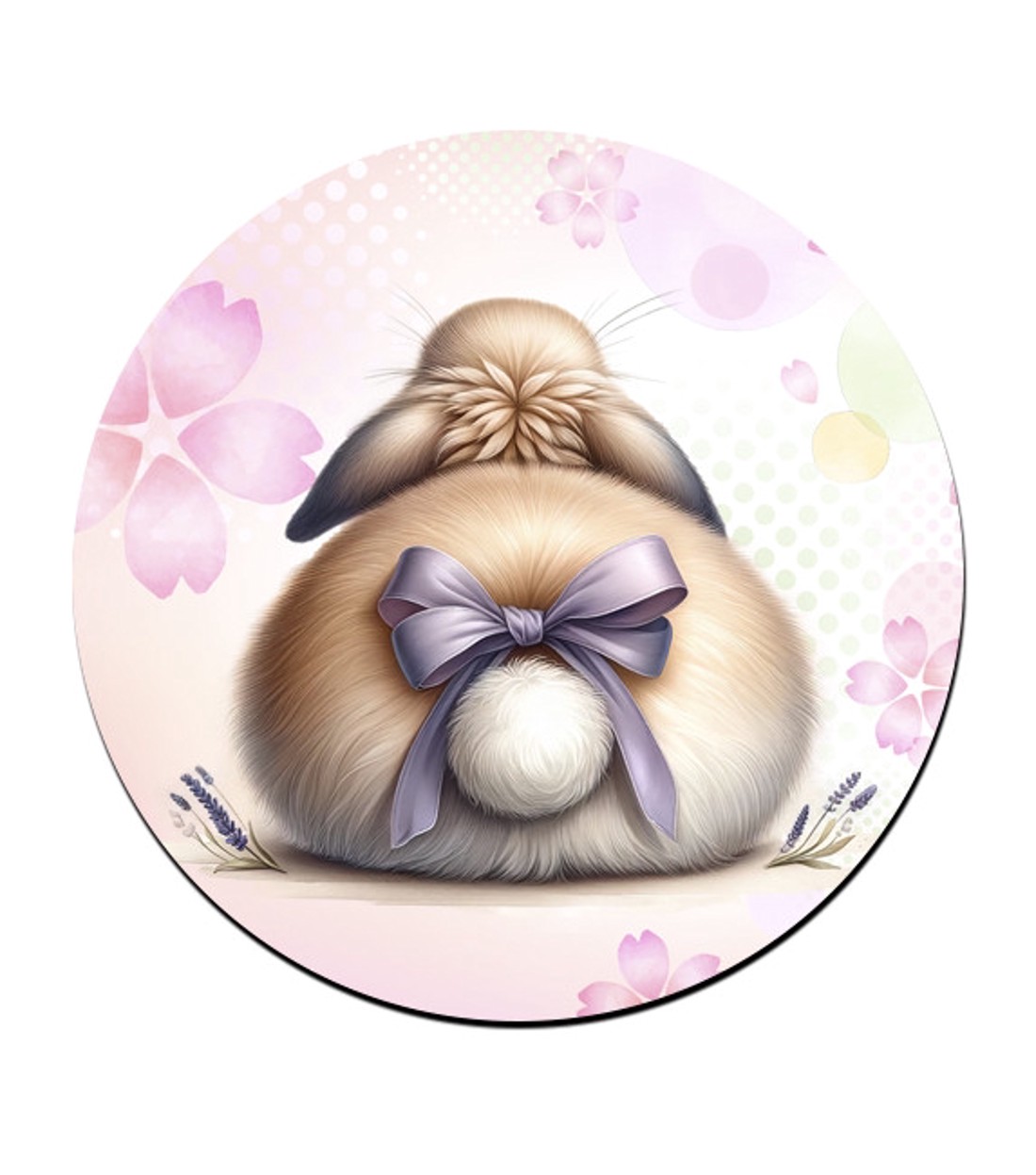 Nyuszi popsi lila masnival bögre alátét -  - Meska.hu