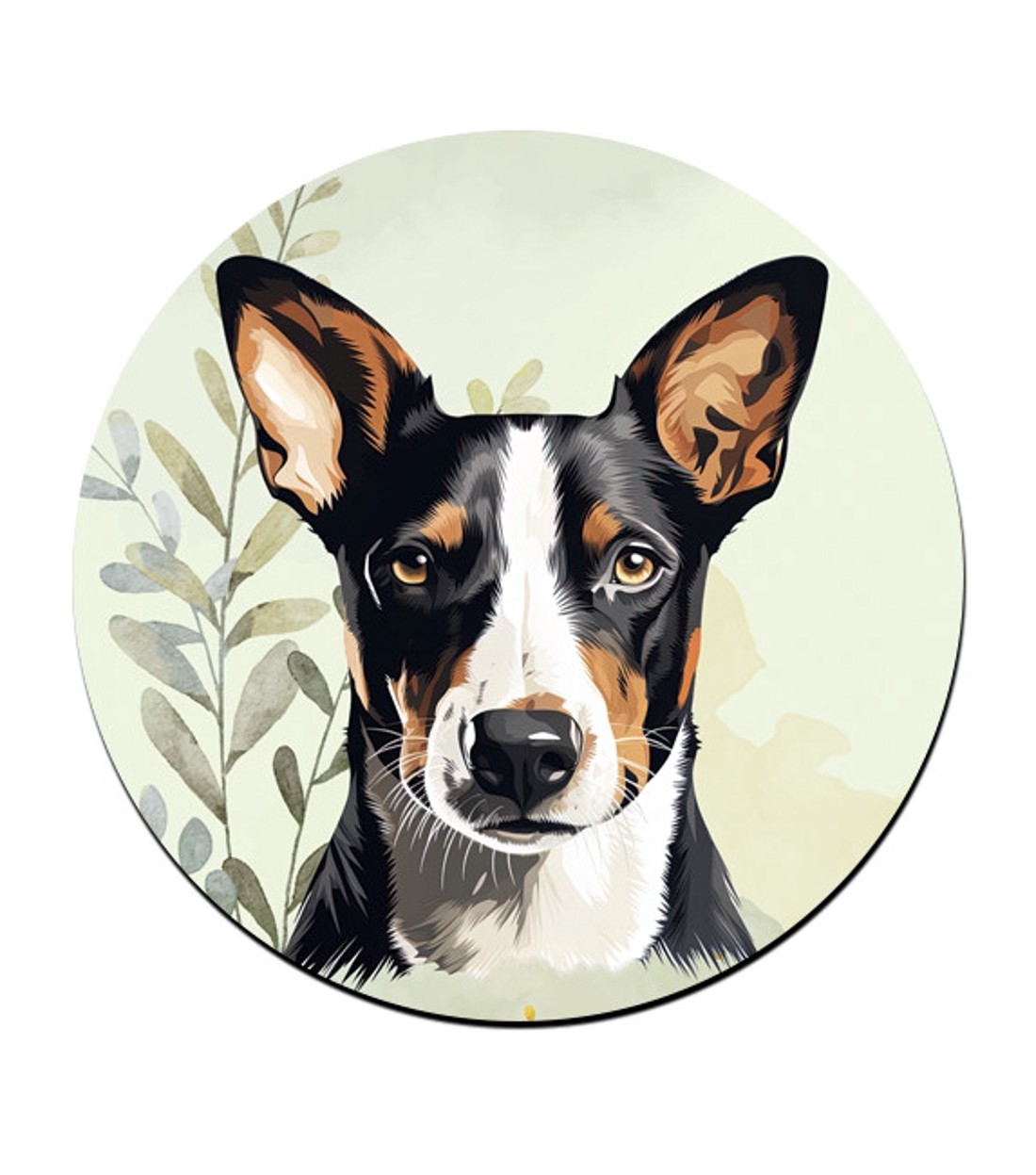 Trikolor Basenji portré mintás bögre alátét -  - Meska.hu