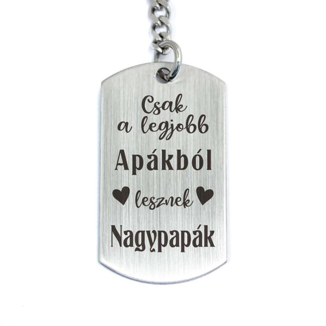 Apákból lesznek Nagypapák acél medálos kulcstartó - táska & tok - kulcstartó & táskadísz - kulcstartó - Meska.hu