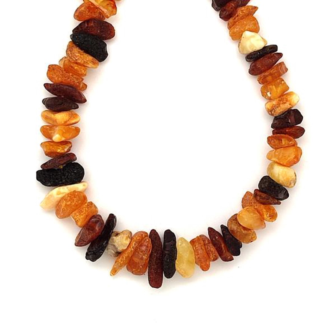 Borostyán matt vegyes nagy splitter nyaklánc 45cm - kellékek & szerszámok - ásvány alapanyag - splitter - Meska.hu