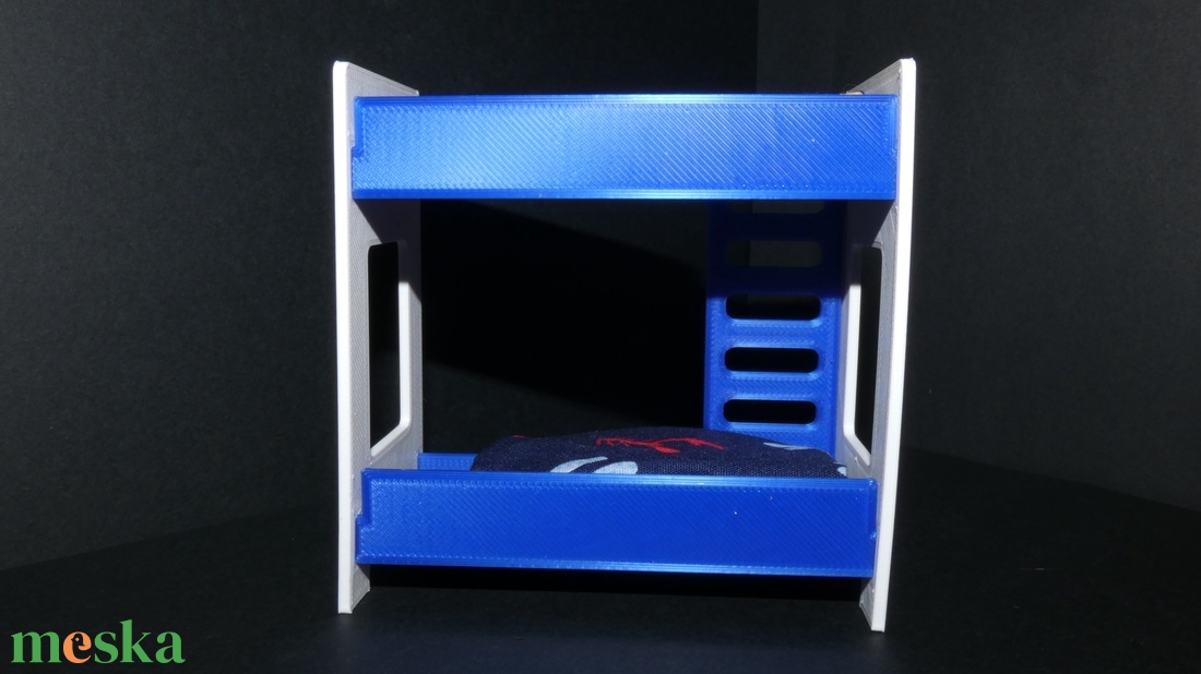 3D nyomtatott mini bútor,emeletes ágy. - játék & sport - baba & babaház - babaház - Meska.hu