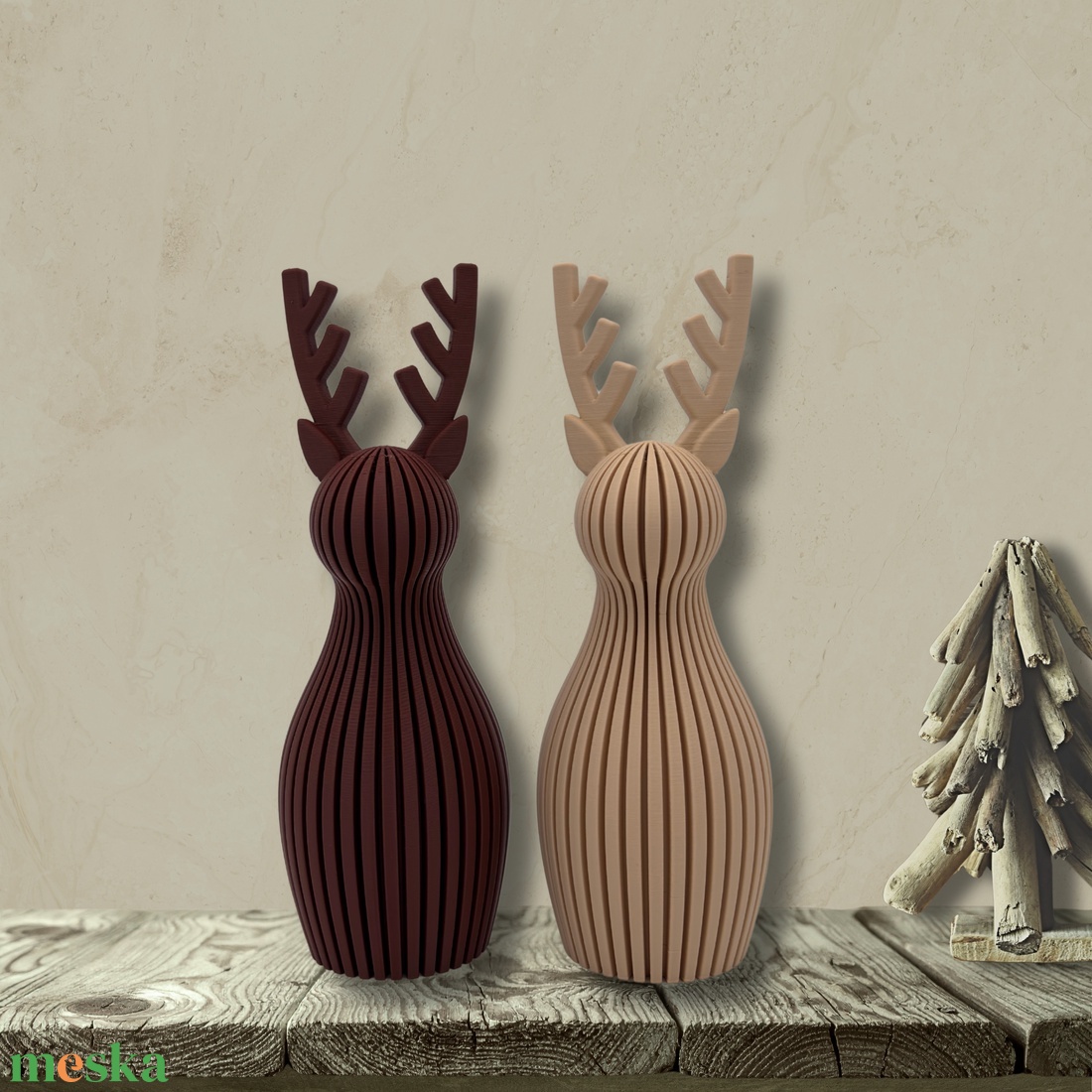 Rénszarvas pár - karácsony - adventi díszek - adventi asztaldísz - Meska.hu