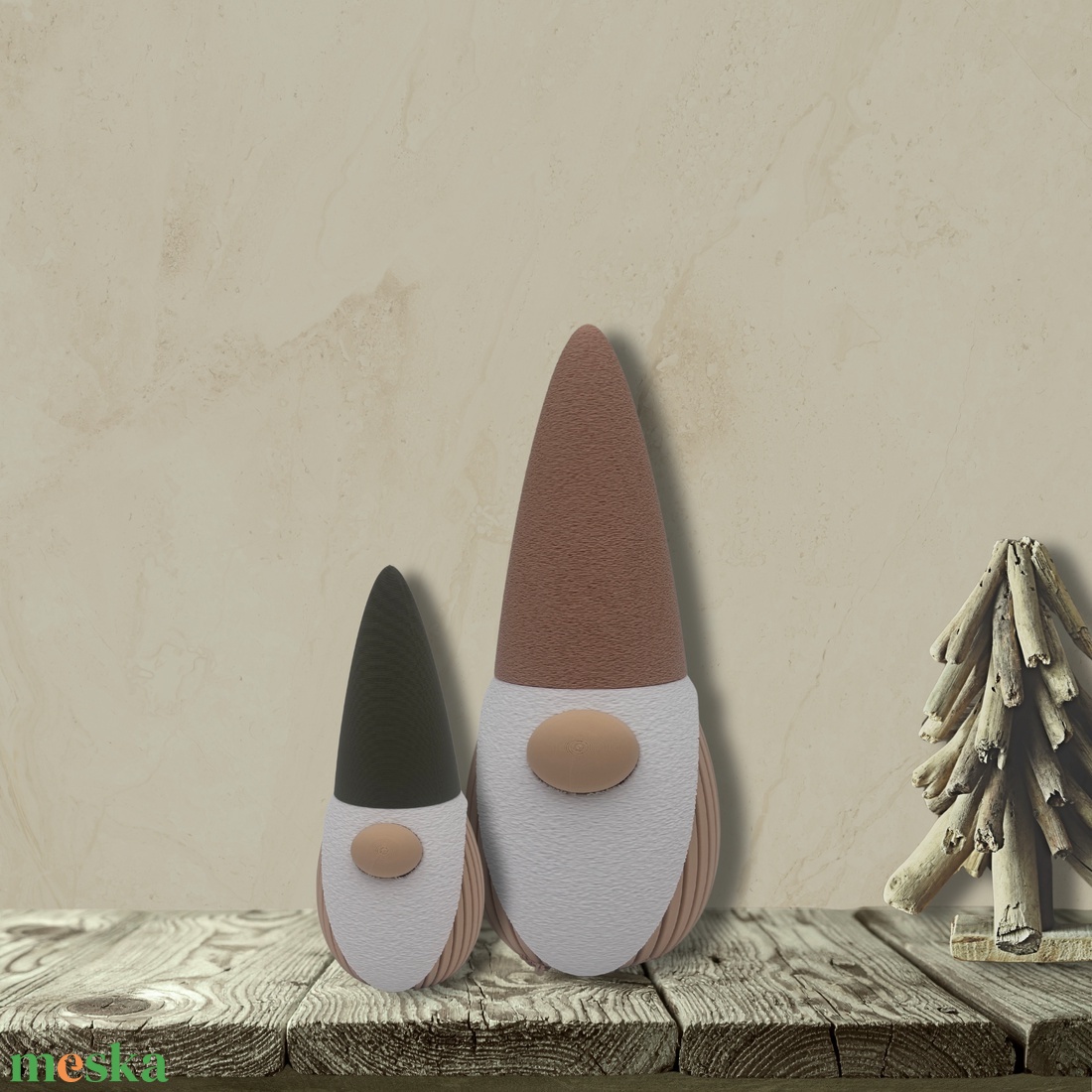 Téli manópár  - karácsony - adventi díszek - adventi asztaldísz - Meska.hu