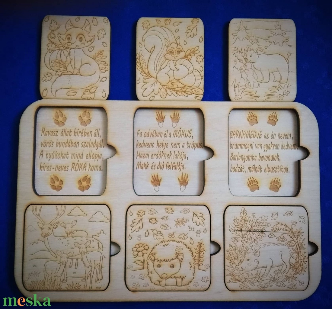 Erdei mondókák - játék & sport - készségfejlesztő és logikai játék - oktató játékok - Meska.hu