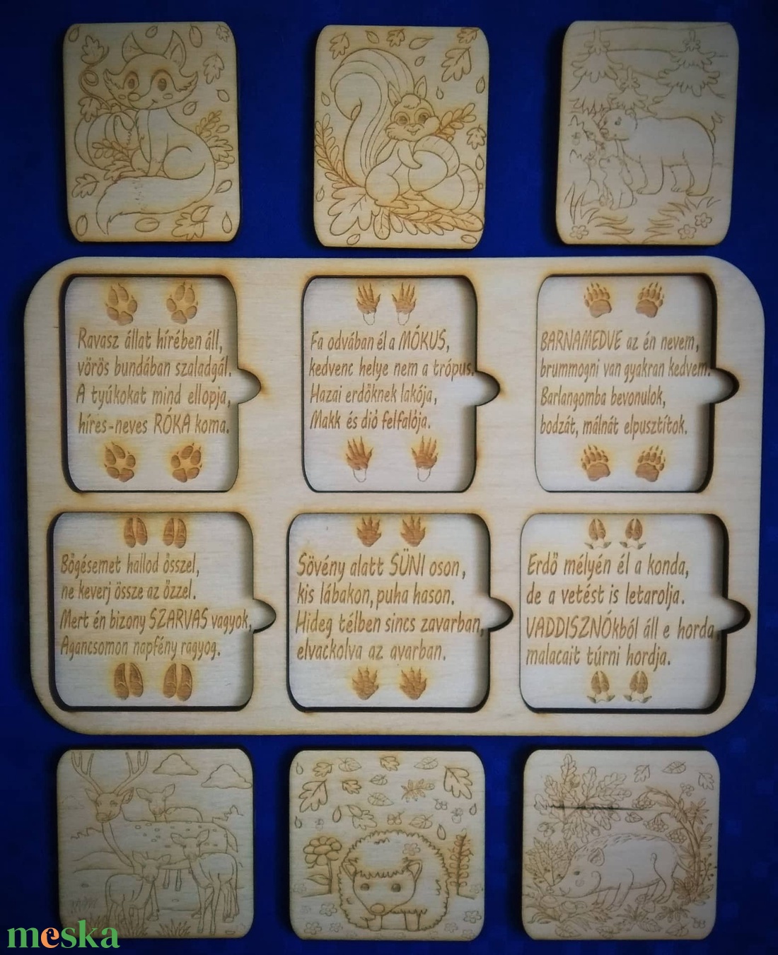 Erdei mondókák - játék & sport - készségfejlesztő és logikai játék - oktató játékok - Meska.hu
