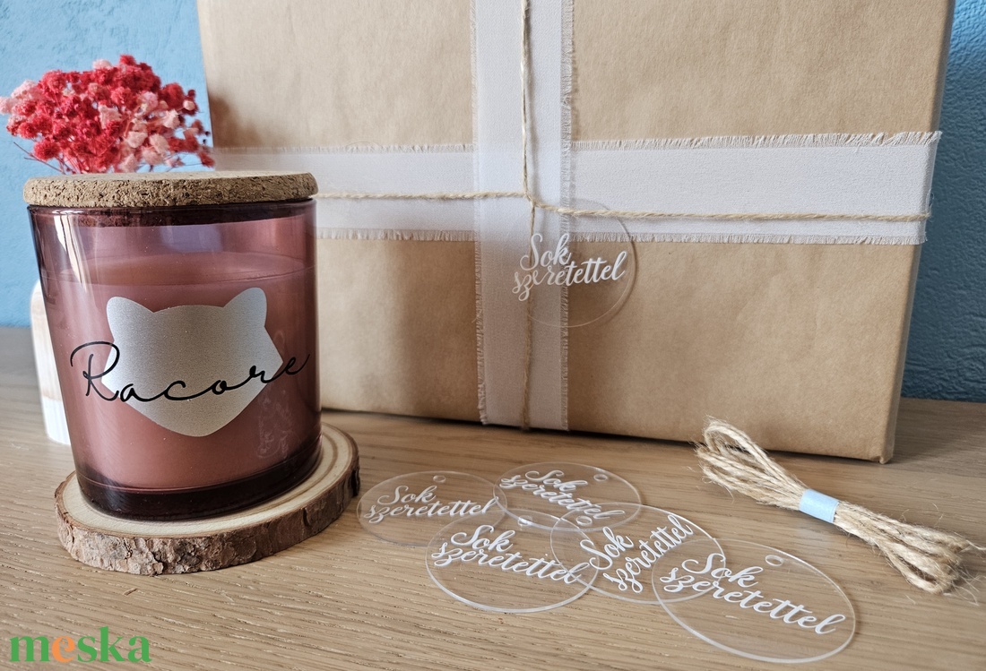 Akril ajándékkísérő szett (6 db)  - otthon & életmód - papír, írószer - ajándékozás kellékei - ajándékkísérő - Meska.hu