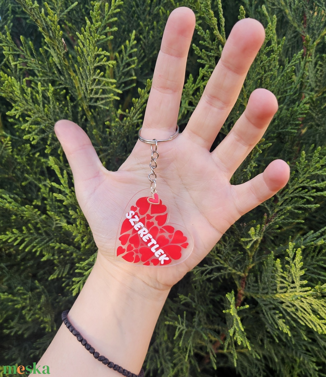 Akril kulcstartó - szeretlek felirattal - táska & tok - kulcstartó & táskadísz - kulcstartó - Meska.hu