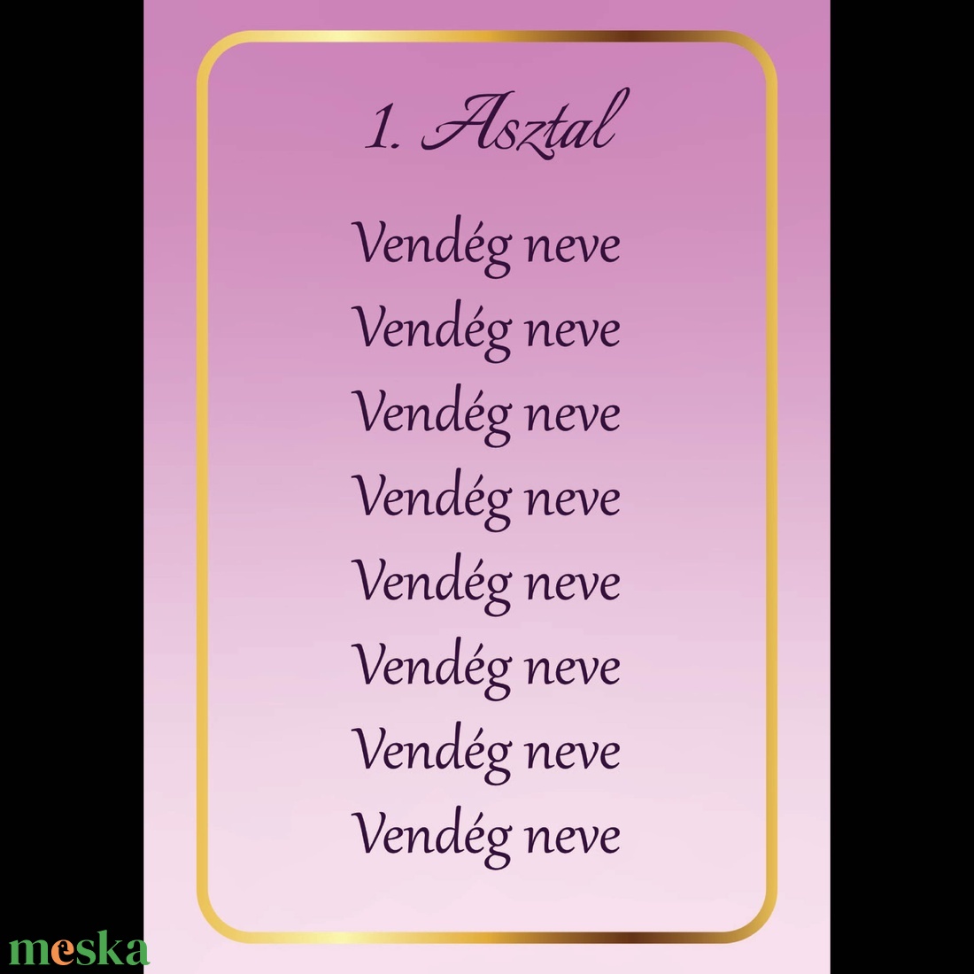 Asztalszám és névsor (gradient) - esküvő - meghívó & kártya - ültetési rend - Meska.hu