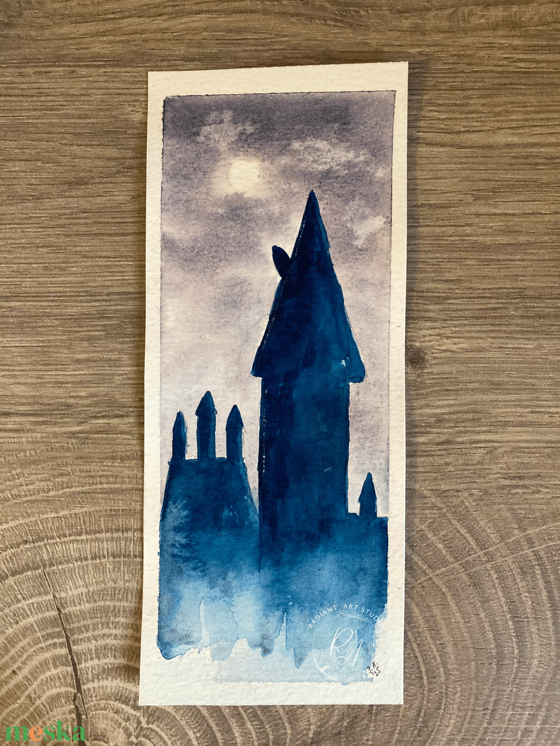 Harry Potter - Hogwarts könyvjelző - művészet - festmény - akvarell - Meska.hu