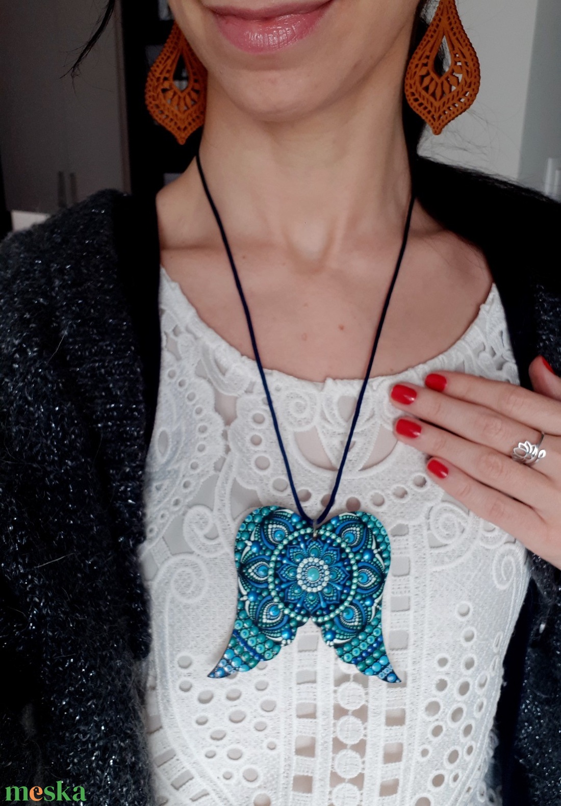 Angyalszárny Pontozott Mandala Nyaklánc - ékszer - nyaklánc - hosszú nyaklánc - Meska.hu Angyalszárny Pontozott Mandala Nyaklánc - ékszer - nyaklánc - hosszú nyaklánc - Meska.hu