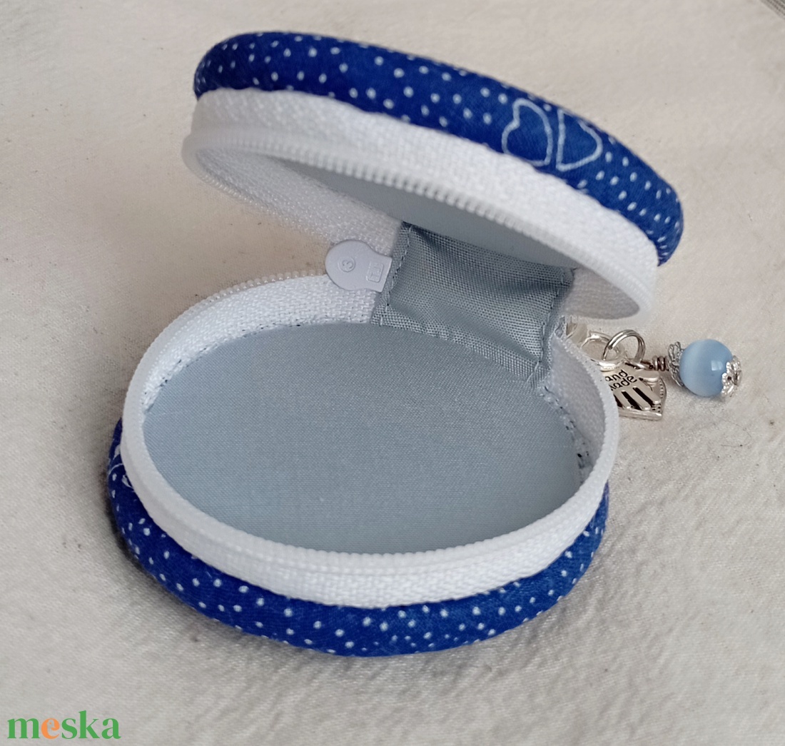 Kékfestő érmetárca - táska & tok - pénztárca & más tok - aprópénztartó - Meska.hu