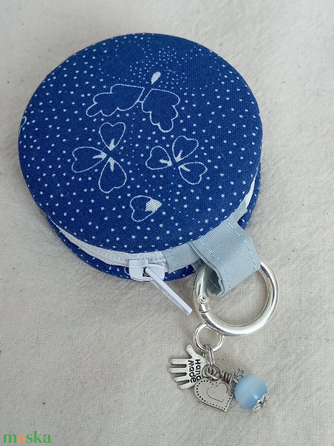 Kékfestő érmetárca - táska & tok - pénztárca & más tok - aprópénztartó - Meska.hu