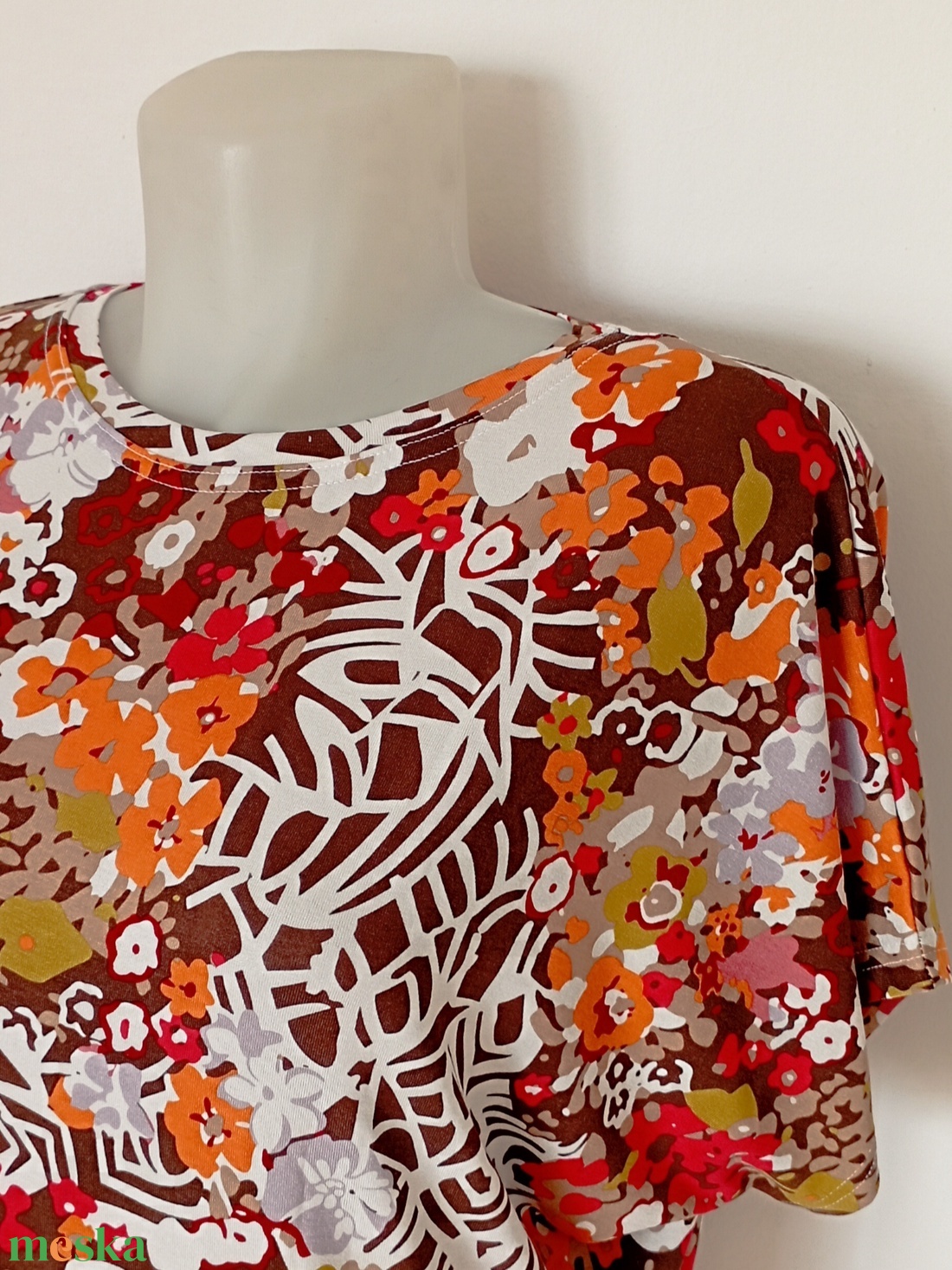 Virágos tavaszi női pólóruha - ruha & divat - női ruha - ruha - Meska.hu