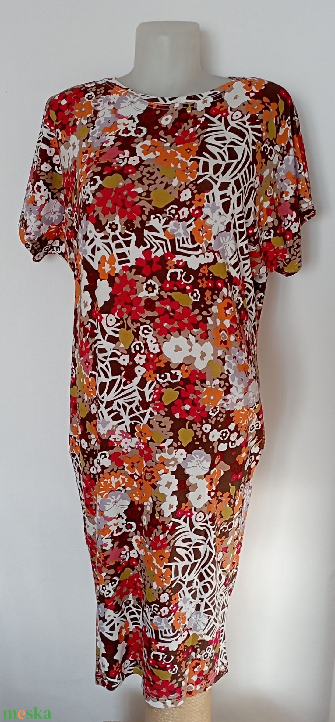 Virágos tavaszi női pólóruha - ruha & divat - női ruha - ruha - Meska.hu