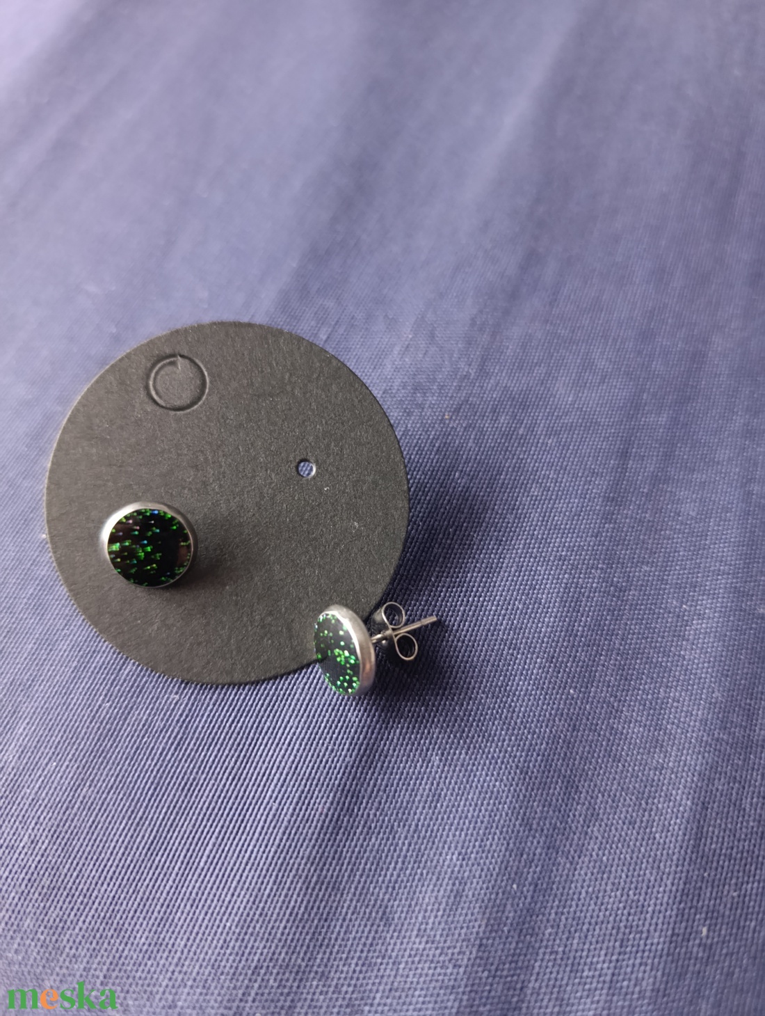 Gothic Fairy bedugós fülbevaló - Zöld - ékszer - fülbevaló - pötty fülbevaló - Meska.hu