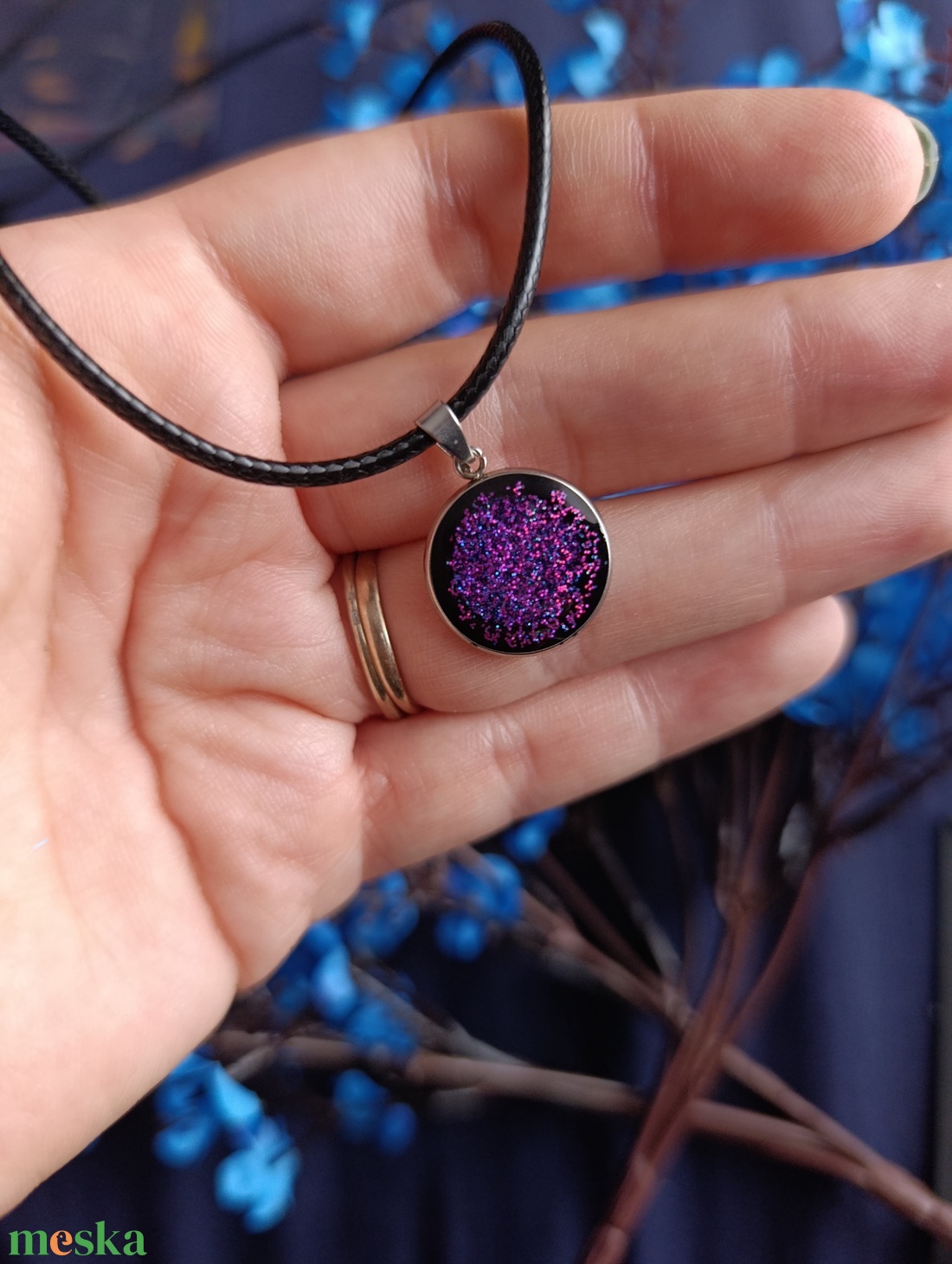Gothic Fairy medálos nyaklánc lila - ékszer - nyaklánc - medálos nyaklánc - Meska.hu