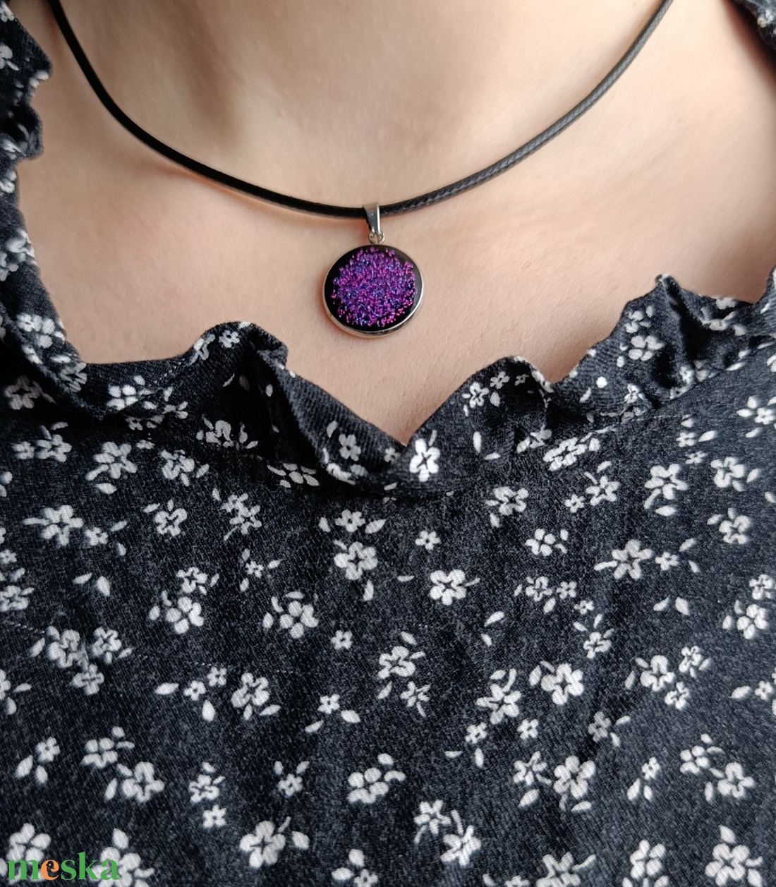 Gothic Fairy medálos nyaklánc lila - ékszer - nyaklánc - medálos nyaklánc - Meska.hu
