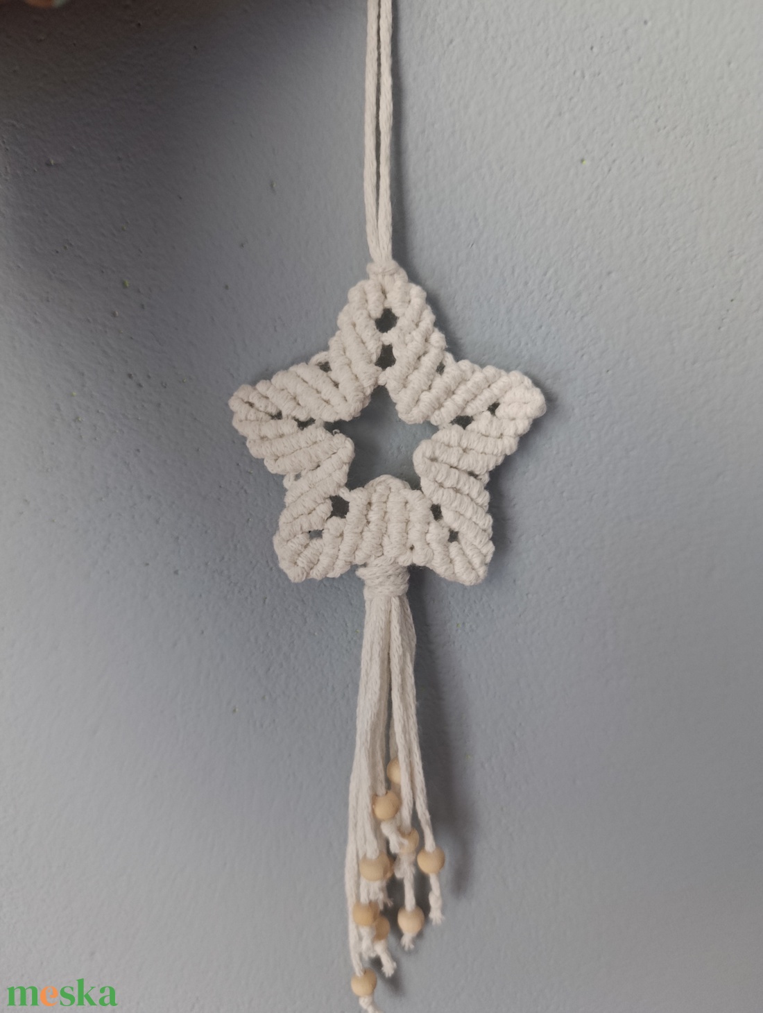 Macrame Csillag karácsonyi dísz - karácsony - karácsonyi lakásdekoráció - karácsonyi lakásdíszek - Meska.hu