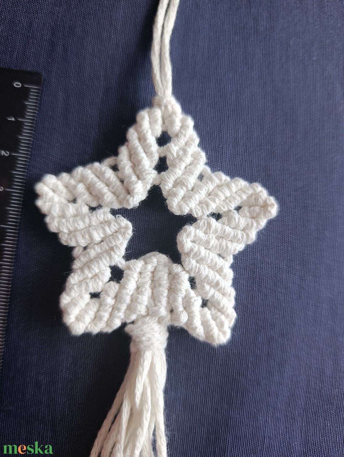 Macrame Csillag karácsonyi dísz - karácsony - karácsonyi lakásdekoráció - karácsonyi lakásdíszek - Meska.hu