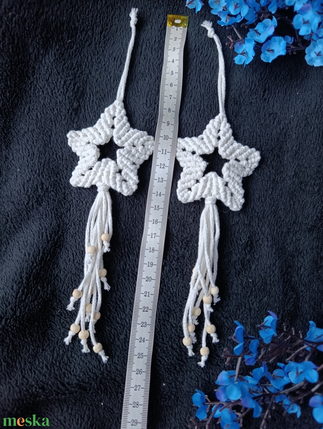 Páros macrame csillag - karácsonyi dísz - karácsony - karácsonyi lakásdekoráció - karácsonyi lakásdíszek - Meska.hu
