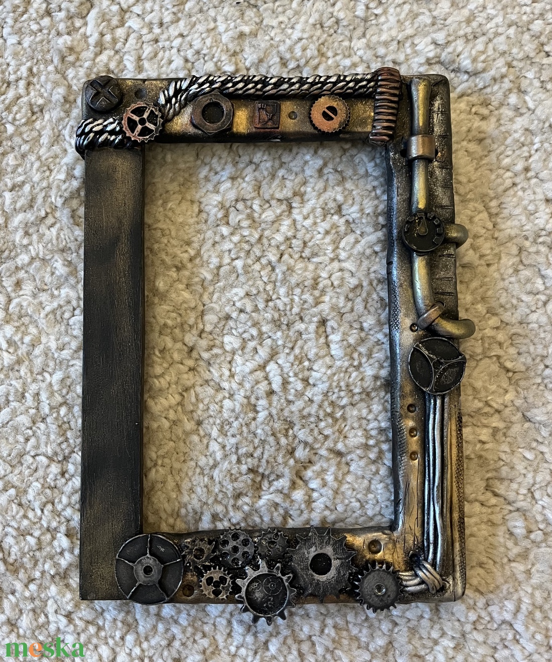 Kicsi steampunk képkeret - otthon & életmód - dekoráció - kép & falikép - képkeret - Meska.hu