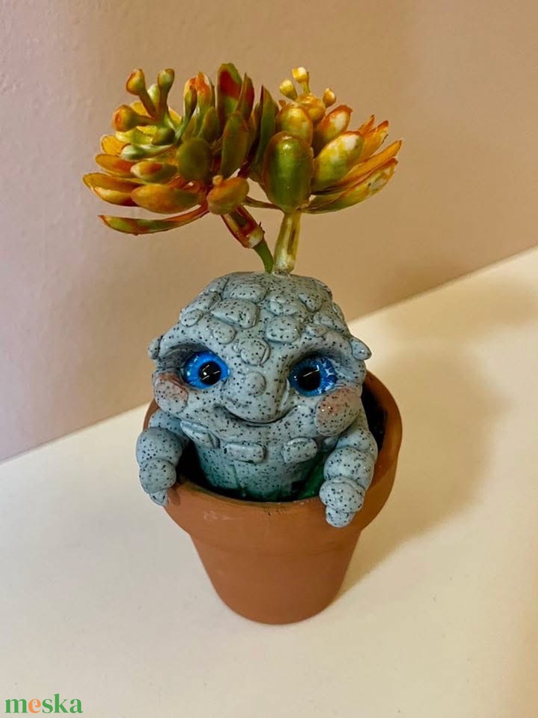 Virághagymácska (Kőfej) - otthon & életmód - dekoráció - virágdísz és tartó - cserép & kaspó - Meska.hu