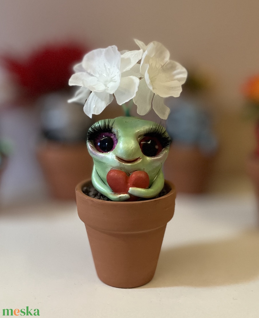 Virághagymácska (Csupaszív) - otthon & életmód - dekoráció - virágdísz és tartó - cserép & kaspó - Meska.hu