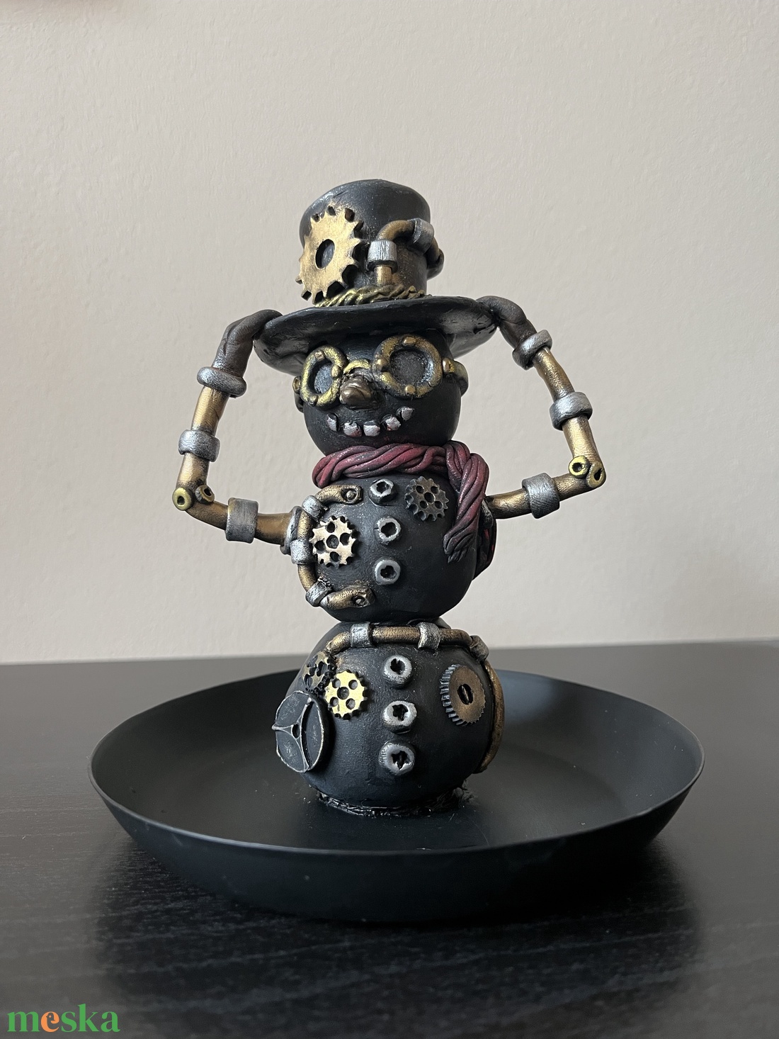 Steampunk hóember - otthon & életmód - dekoráció - asztal és polc dekoráció - asztaldísz - Meska.hu