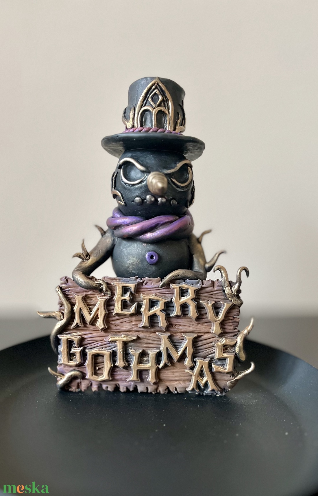 Gót Hóember - otthon & életmód - dekoráció - asztal és polc dekoráció - asztaldísz - Meska.hu