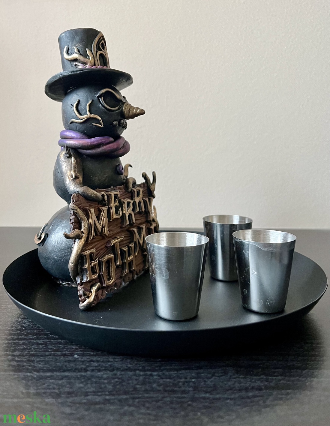 Gót Hóember - otthon & életmód - dekoráció - asztal és polc dekoráció - asztaldísz - Meska.hu