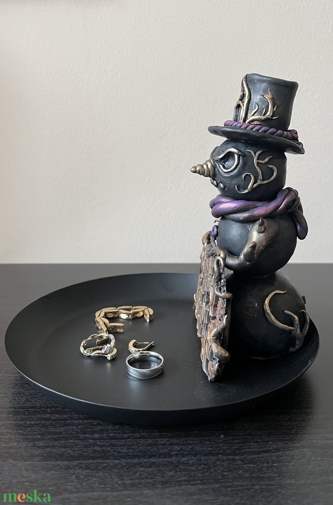 Gót Hóember - otthon & életmód - dekoráció - asztal és polc dekoráció - asztaldísz - Meska.hu