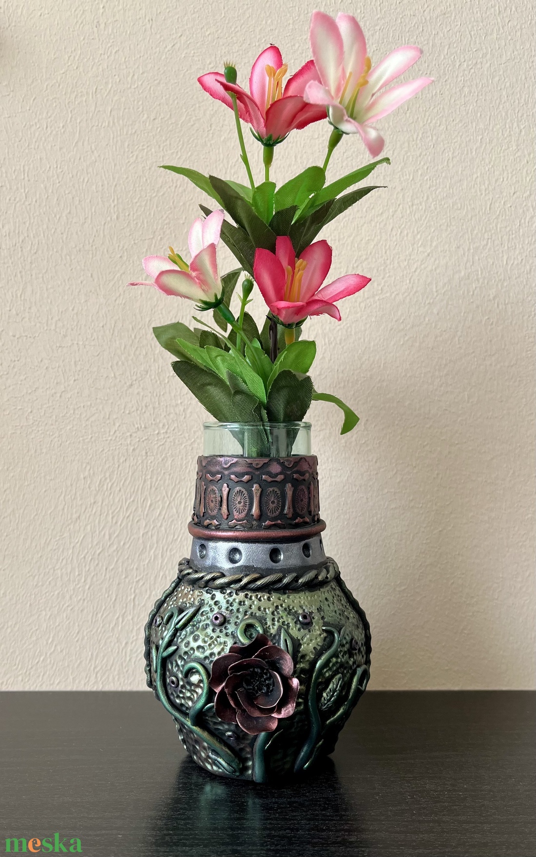 Díszváza - otthon & életmód - dekoráció - virágdísz és tartó - váza - Meska.hu