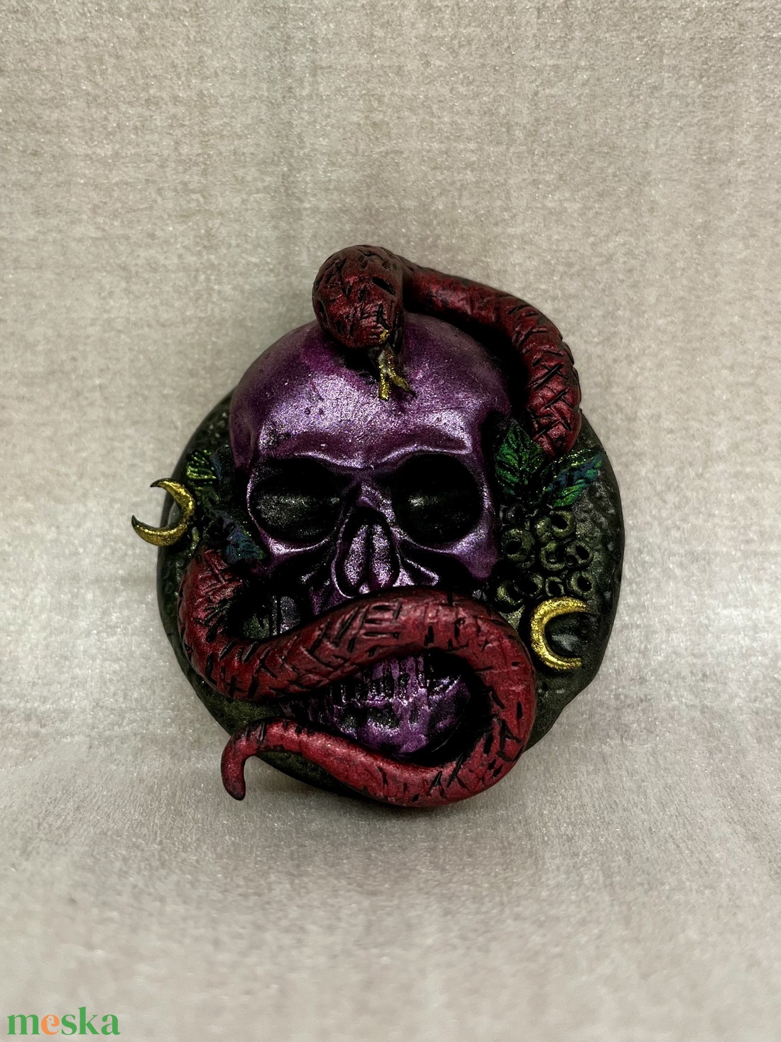 Kígyós kituző - ékszer - kitűző és bross - Meska.hu