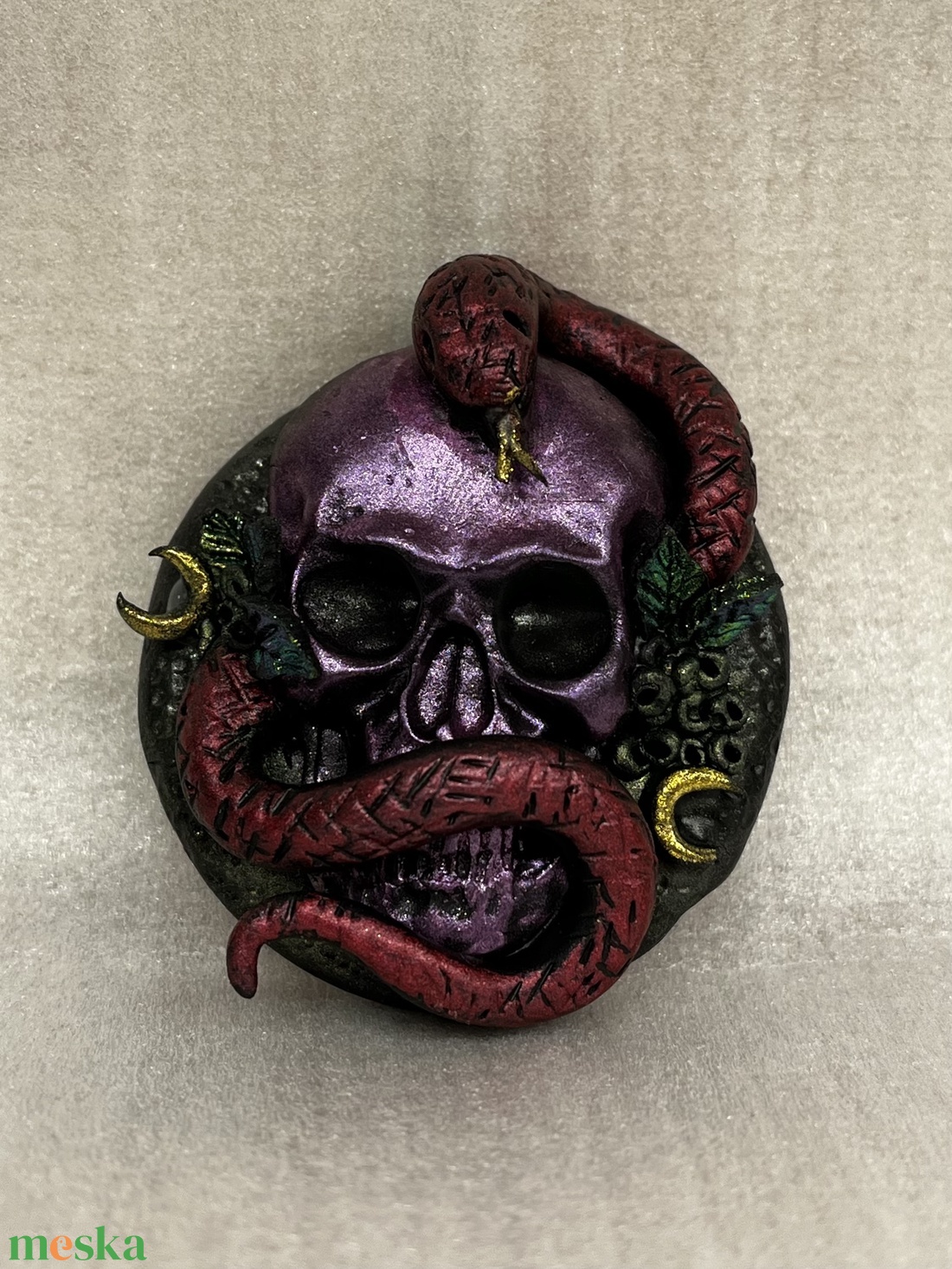 Kígyós kituző - ékszer - kitűző és bross - Meska.hu