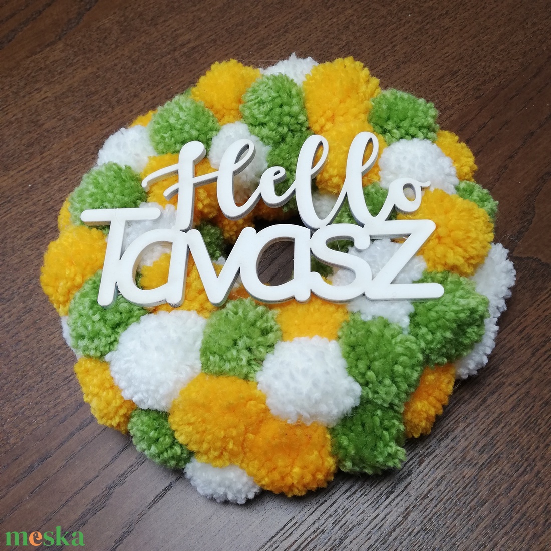 Hello tavasz pompon koszorú - fehér, sárga, zöld - otthon & életmód - dekoráció - ajtó- és ablak dekoráció - ajtódísz & kopogtató - Meska.hu Hello tavasz pompon koszorú - fehér, sárga, zöld - otthon & életmód - dekoráció - ajtó- és ablak dekoráció - ajtódísz & kopogtató - Meska.hu