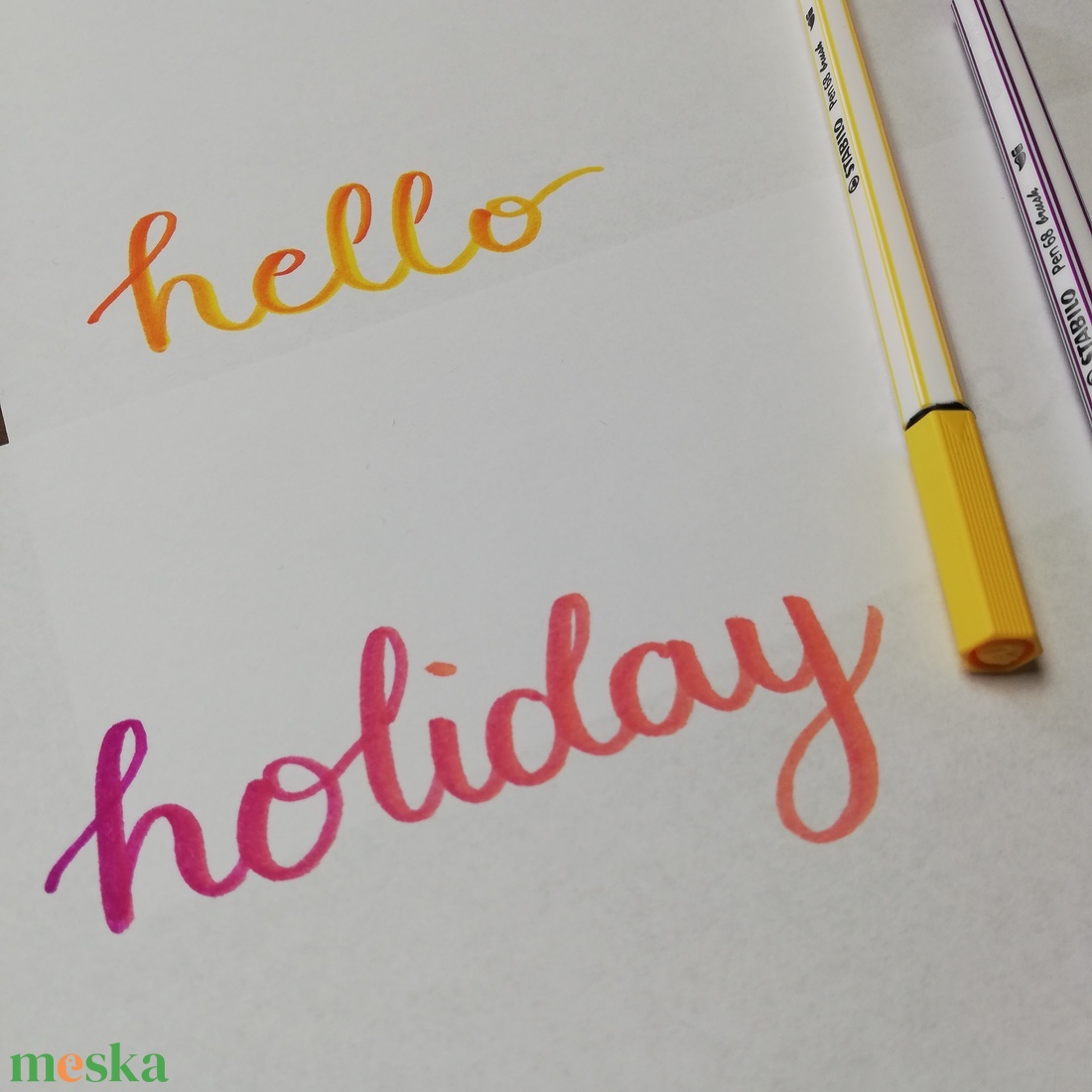 Ecsetfilces Kalligráfia workshop - Budapesten - diy (csináld magad) - workshop & tanfolyam - Meska.hu