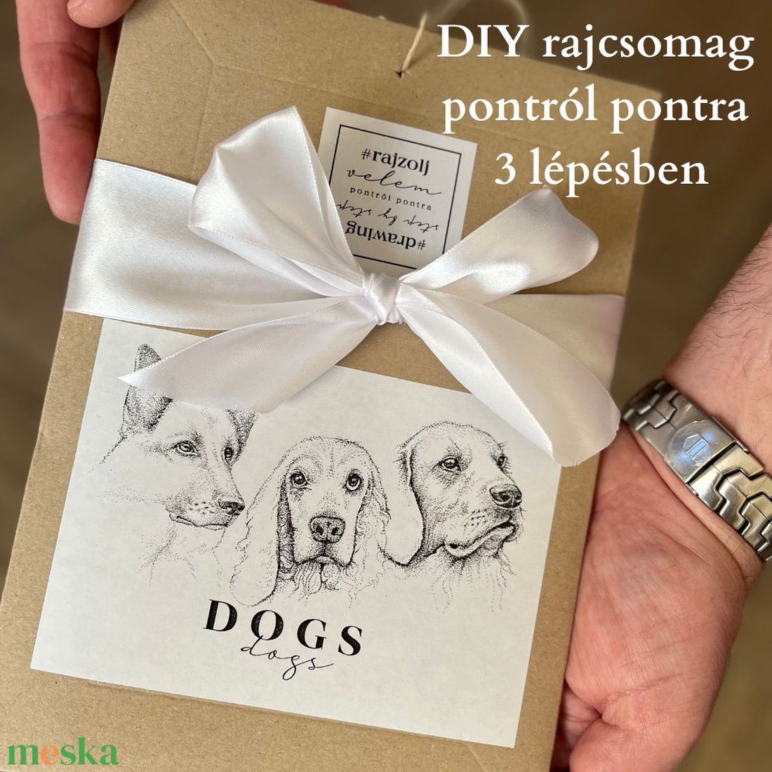 DOGS DIY rajzcsomag újrahasznosított ECO borítékban - diy (csináld magad) - egységcsomag - Meska.hu