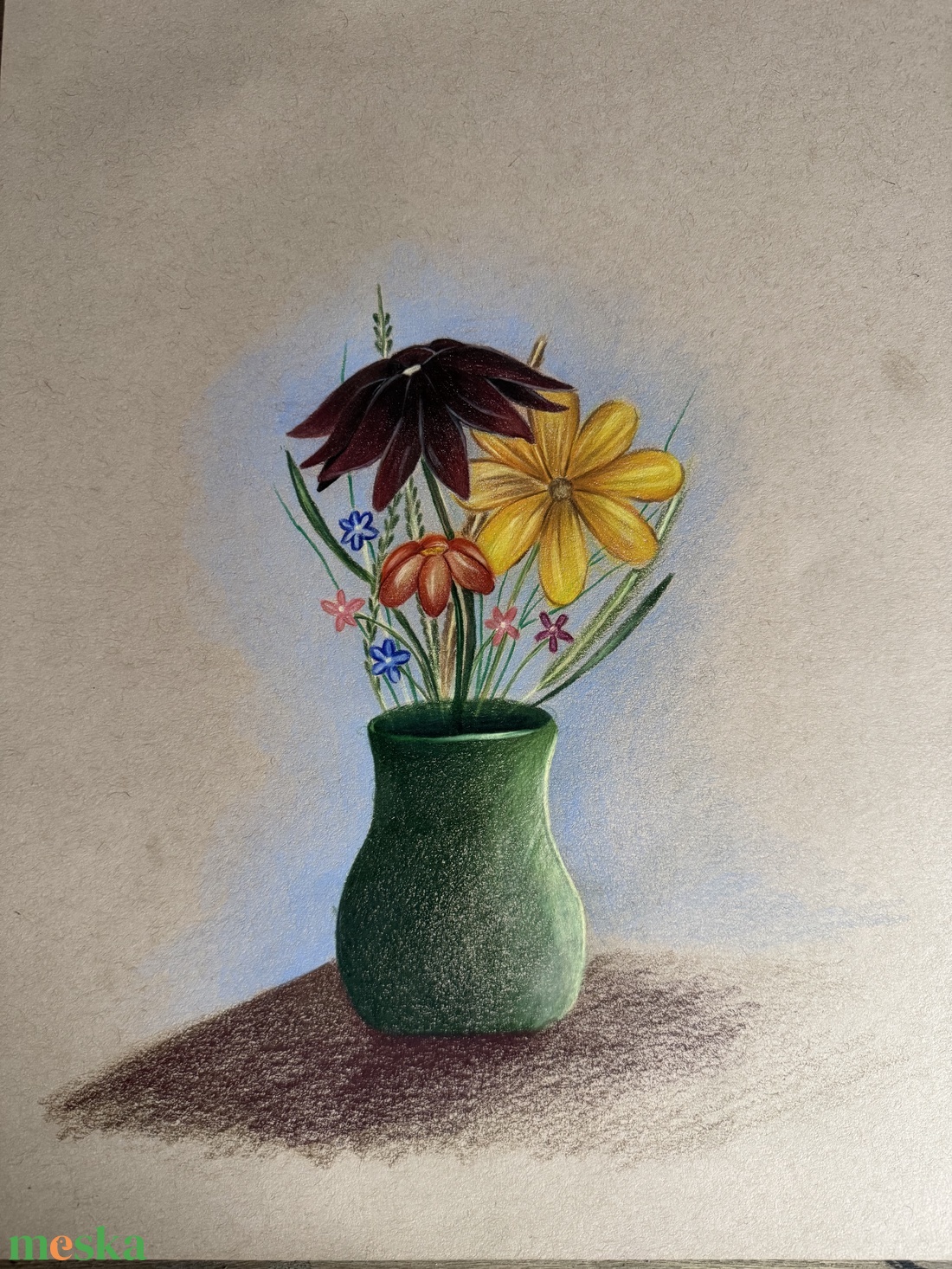 Színek az asztalon - művészet - grafika & illusztráció - ceruzarajz - Meska.hu