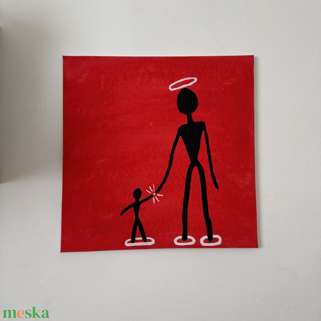 �Érintkezés akril festmény  - művészet - festmény - akril - Meska.hu