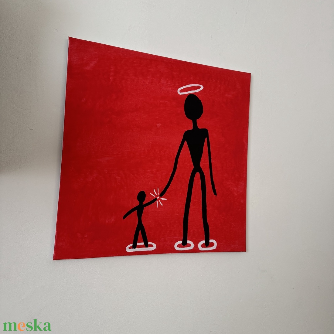 �Érintkezés akril festmény  - művészet - festmény - akril - Meska.hu