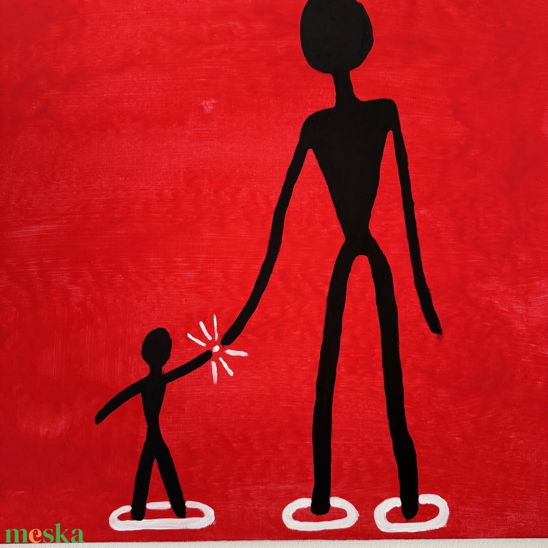 �Érintkezés akril festmény  - művészet - festmény - akril - Meska.hu