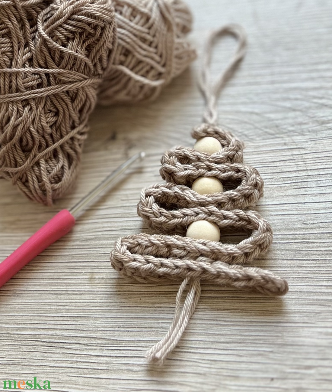 Horgolt karácsonyfa, dísz - karácsony - karácsonyi lakásdekoráció - karácsonyfadíszek - Meska.hu